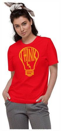 Printed Think T-Shirt Red