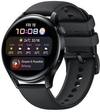 Huawei Smart Watch 3 Active, 46mm AMOLED Touch Screen,  Sports Strap, Black