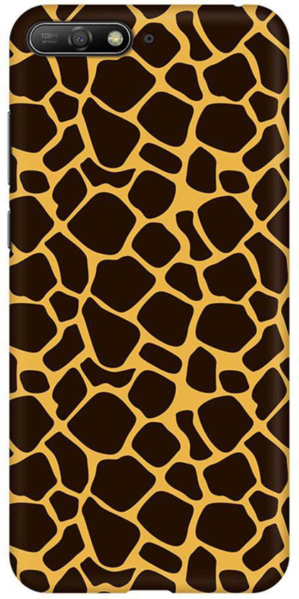 Matte Finish Slim Snap Basic Case Cover For Huawei Y6 (2018) Giraffe Skin