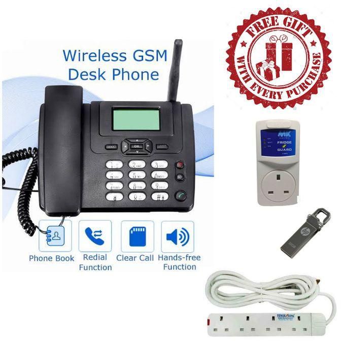 SQ LS 930 ,,Desktop Wireless Telephone.,,(GSM Fixed),, (Dual Sim),,Black ,GIFTS