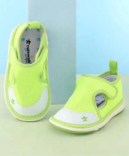 Cute Walk by Babyhug Velcro Closure Sandals Color Block - Green