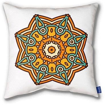 Islamic Orange Star Cushion
