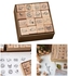 Generic 16x Wooden Rubber Stamp Set Scrapbooking DIY Journaling