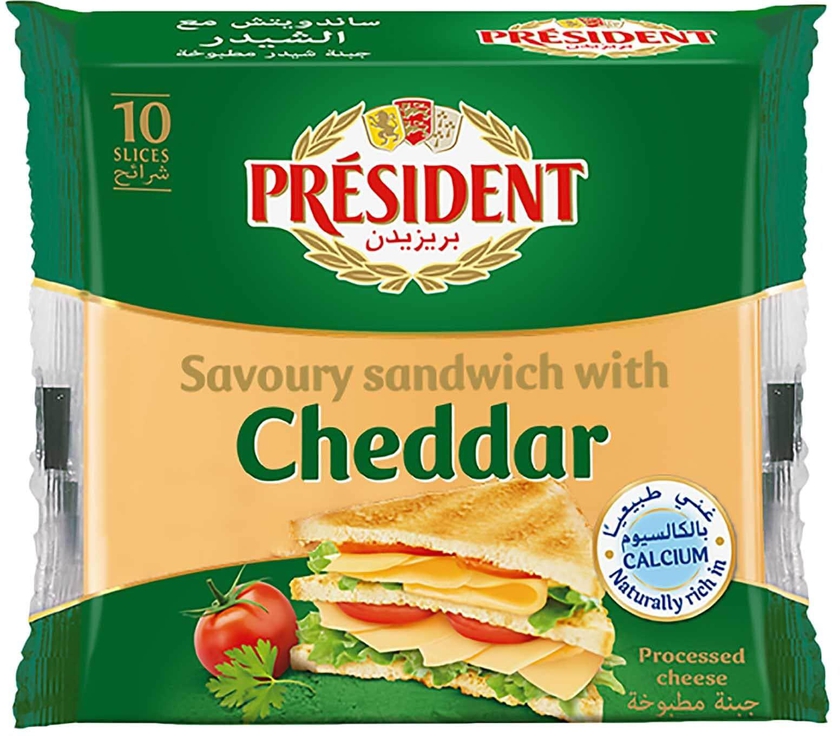 President Savoury Sandwich Cheddar Slice Cheese 200g
