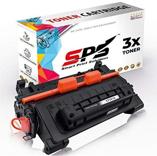 SPS Premium German Quality toner Cartridge CF281A 81A Black Compatible for HP LaserJet Enterprise M605 M604 M604N M604DN M605N M605DN M605X M606 M630 M630h M630z M630dn High Yield (Set of 3)