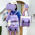 5 In 1 Women Travel Backpack Children's School Backpack For Teenage Girls Purple