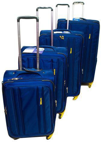 A M Fashion 4 in 1 Wilson Travel Suitcase - Navy Blue
