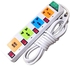 Power Strip with USB Ports, 3 Outlets 2 USB Charging Ports Power Extension Lead with USB Ports 3 Way Outlets 3 Ports Surge Protection Power with 2 Meter Bold Extension Cord (Multi Color)