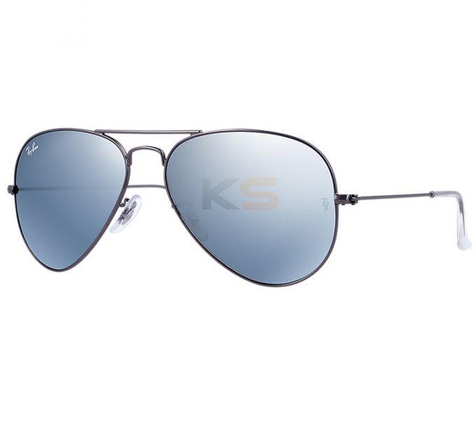 Ray-Ban Unisex Aviator Style Sunglasses - Gunmetal Frame (RB3025-029/30)
