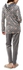 Andora Dots Hooded Pajamas - Grey