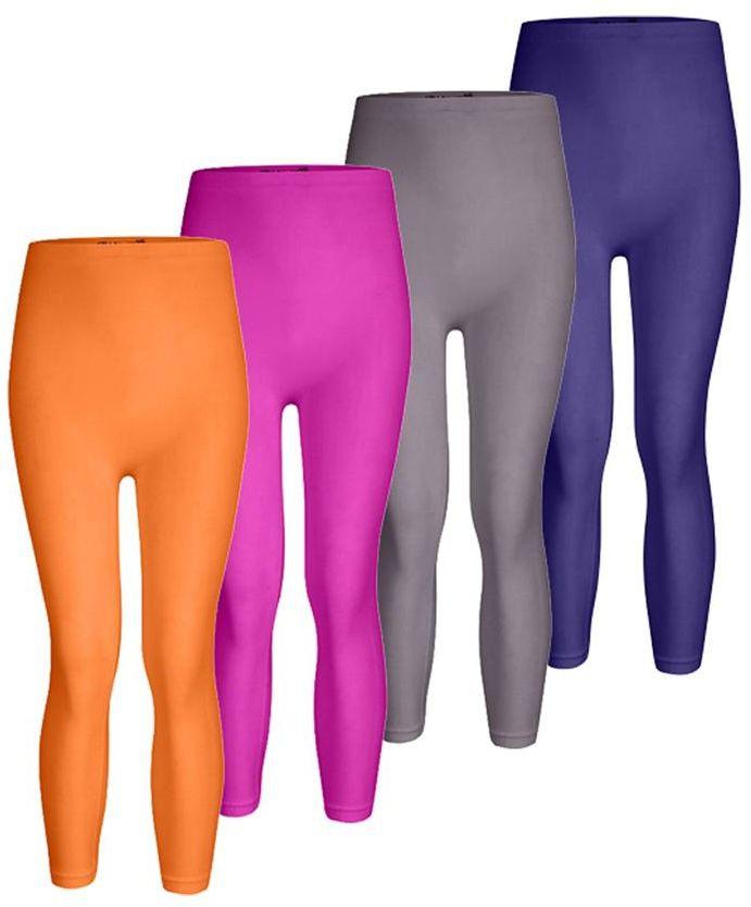 Silvy Set Of 4 Leggings For Women - Multicolor, X-Large