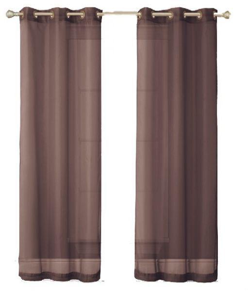 Brown Curtain AC-70 Voile Size: 300×250 cm