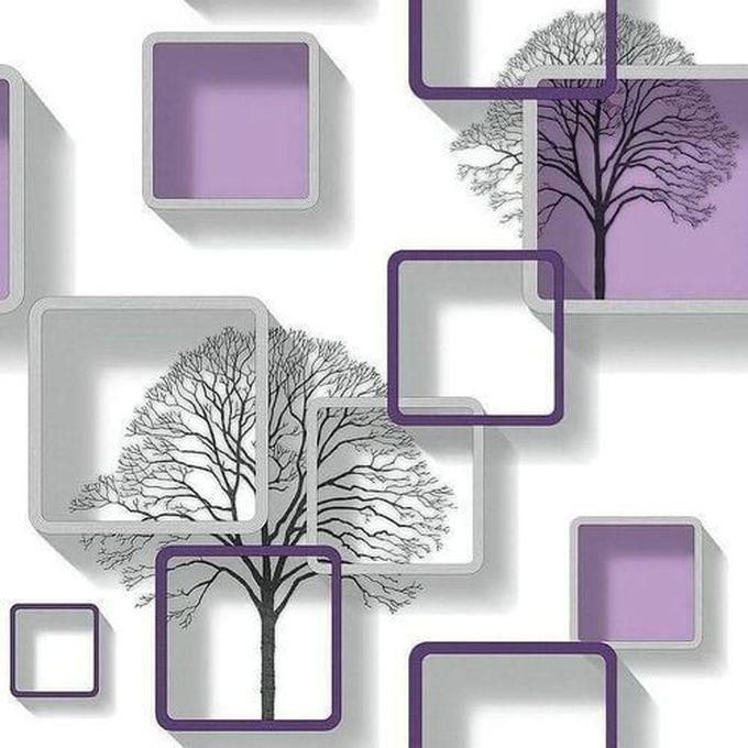 3D Wallpaper - White & Purple