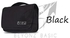 Beyonzbasic Portable Travel Cosmetic Bag High Capacity Storage (Black - Red)