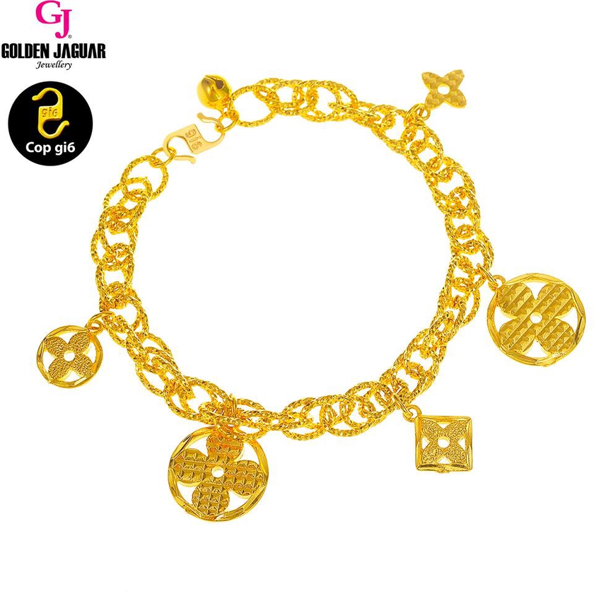 GJ Jewellery Emas Korea Bracelet - Polo Double + Venice 2660727-V