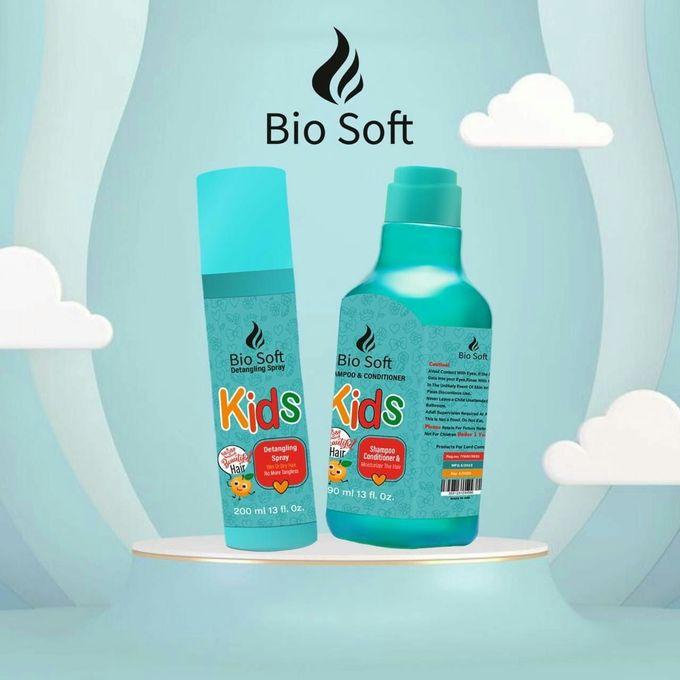 Bio Soft Shampoo And Conditioner 2*1 & Detangling Spray WATER MELLON
