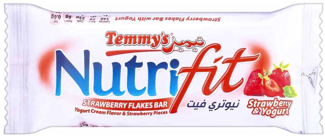 Temmy&#39;s Nutrifit Strawberry Flakes Bar 35g