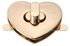 Universal Heart Shape Clasp For DIY Handbag Bag Purse Turn Lock Twist Lock Metal Buckles Gold