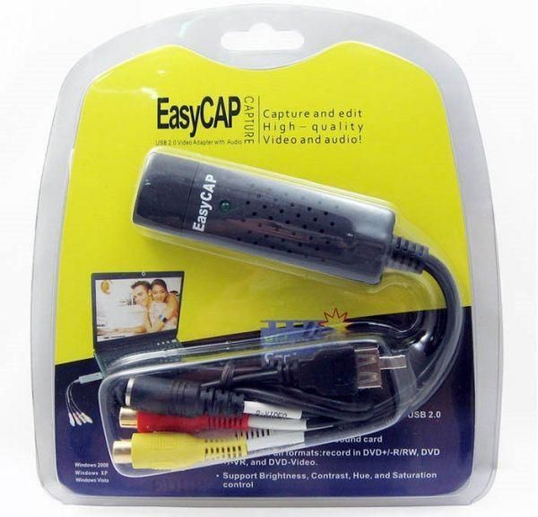وصلة EasyCap لنقل الفيديوهات من الكاميرات و الرسيفر للكمبيوتر
