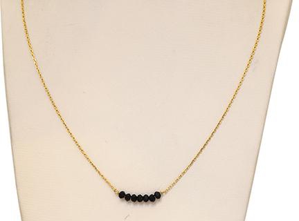 Black Stones Gold Necklace