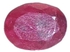 حجر ياقوت احمر اللون مقصوص قصة بيضاوية الماسية الشكل موثق بوزن 6.70 قيراط