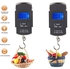 Fish Scale, Backlit LCD Display Scale 50kg Electronic Balance Digital Hanging Hook Scale Portable Fishing Postal Weight Luggage Scale with Non Slip Handle for Shopping Home Travel Outdoor Tackle Bag