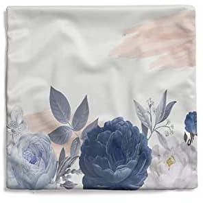 ART MOOD HOME Bloom cushion cover Blue & White 40x40 CM