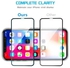 Tempered Glass Screen Protector Film For Apple iPhone Xs Max Black/Clear