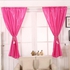 Deals For Less Luna Home, Elegant Tulle, Short Window Curtain Set Of 2 Pieces With 2 Holder Pink Color With 2 Free Curtain Holder