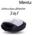 Mienta SM27409A آله صنع السندويشات والوافل وشواية - 750 واط - أسود
