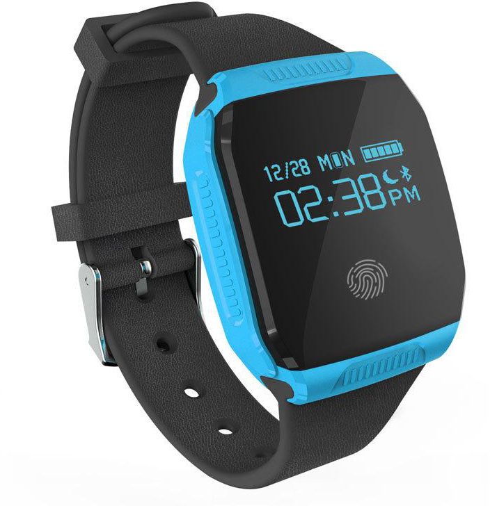 E07S Smart WristBand With IP67 Waterproof Sport Watch OLED Bluetooth 4.0 - Blue