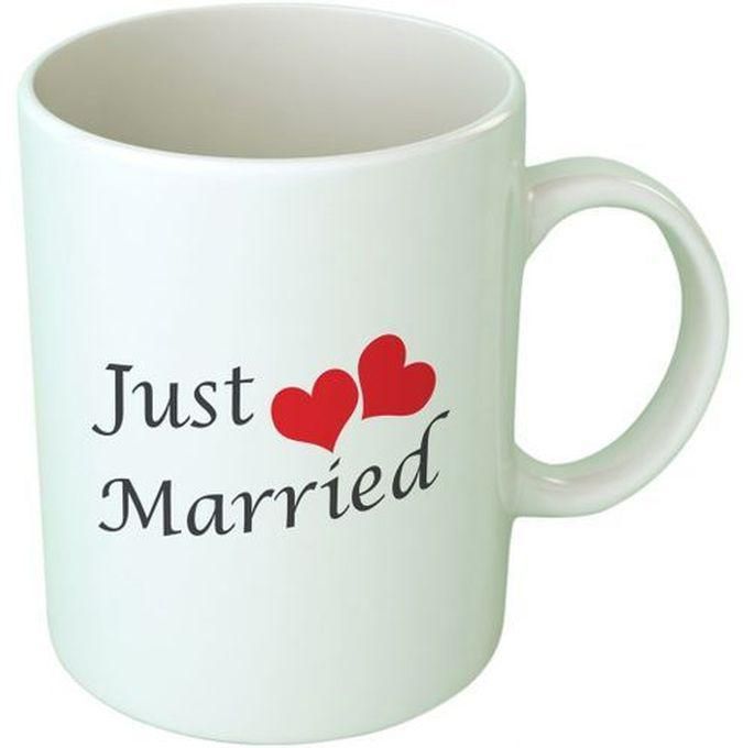 Just Married Ceramic Mug - White