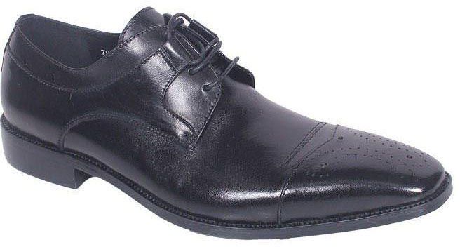 Aria Men's Distinctively Crafted Leather Shoes - Black
