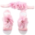 Pearl Mesh Headband With Barefoot Sandals Pink