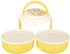 Get Falmer Plastic Lunch Box, 2 Layers, With Clip Lid, 16 Cm - Yellow White with best offers | Raneen.com
