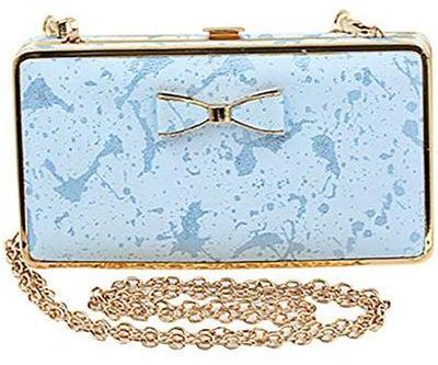 حقيبة يد نسائية صغيرة أنيقة و مزينة بطبعة Blue/Gold