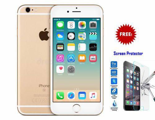 Apple iPhone 6s - 64GB -2GB RAM -12MP -Single SIM -4G LTE - Gold + Free 6D Screen Protector