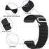 20mm Stretch Nylon Metal Alpine Loop Woven Strap For Oraimo Watch 2 Pro OSW-32- Smart Watch - With Titanium G Hook Black
