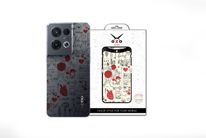 OZO Skins Ozo Ray skins Transparent Sweet Love Words (SV512SLW) (Not For Black Phone) For Oppo Rano 9 5G