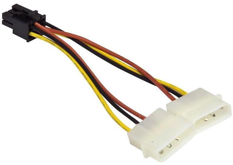 Switch2com Molex 4Pin Male to 6Pin PCI-E Power Cable