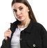 Andora Winter Essential Fur Lined Plain Casual Jacket - Black