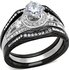 Ring Silver and Black Rhodium Plated
