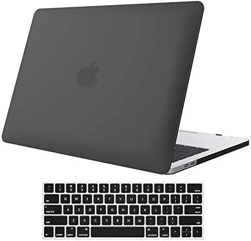 Ntech Macbook Pro 13 Case 2020 2019 2018 2017 2016 Release A2159 A1989 A1706 A1708, Hard Case Shell Cover And Keyboard Skin Cover For Macbook Pro 13 Inch With/Without Touch Bar -Black
