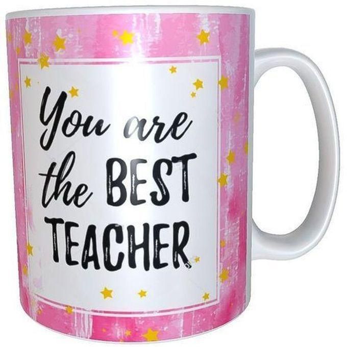 Fast Print Best Teacher Printed Mug - Multi Color