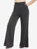 Plus Size Wide Leg Pull On Pants with Pockets - M | Us 10