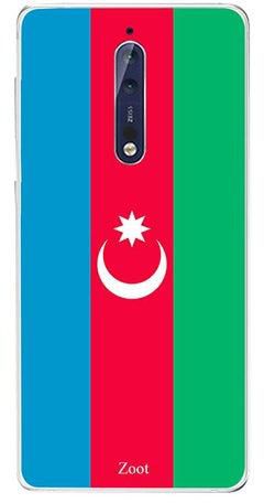 Protective Case Cover For Nokia 8 Azerbaijan Flag