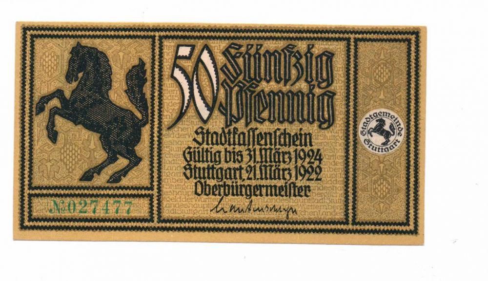 نوت جلد ألمانيا 50 بيفننج 1922رقم2