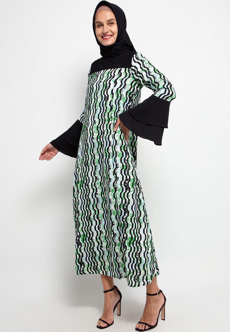 Gobindpal Azzar Nijah Maxi Dress Print - 4 Sizes (Green)