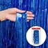 BEILAI 2 Pack 3.2 ft x 8.2 ft Foil Curtains Metallic Blue Fringe Curtains Shimmer Tinsel Curtain for Birthday Wedding Party Christmas Decorations (Shiny Blue)