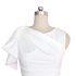 TANG Sleeveless Party Dress Elegant Ruched Retro Draped Waist Lining Formal Bodycon Pencil Dress - White